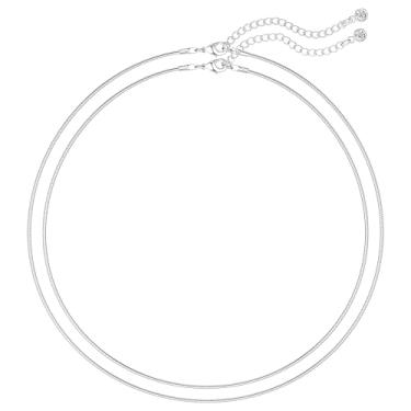 Imagem de MBW Colares em camadas para mulheres, colar delicado banhado a prata com corda torcida para mulheres, simples, espinha de peixe, corrente fina de cobra, gargantilha satélite, conjunto de joias de