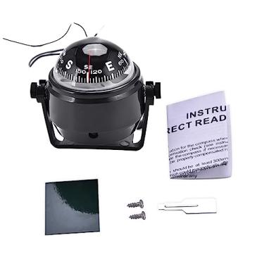 Imagem de Bússola magnética digital militar de alto LED para uso em carros, barcos e marítimos, LED interno, fácil montagem, orientação de direção, verificação de temperatura