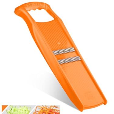 Imagem de Börner Roko PowerLine Julienne Mandoline • Cortador de tiras para frutas e vegetais • Cortador Julienne para tiras finas • Máquina de macarrão vegetariano • Fatiador de cozinha (laranja)