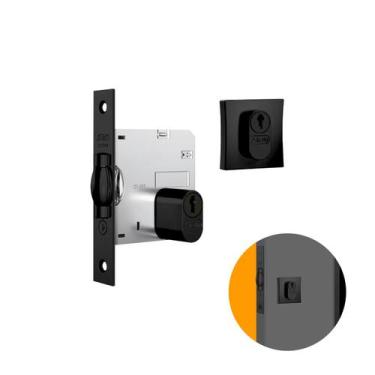 Imagem de Fechadura Pivotante Cilindro 65 Mm 1005 Black - Stam, 1005