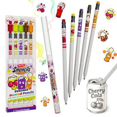 Imagem de SODA Shop Smencils – Lápis perfumados gourmet patenteados, 5 unidades, presentes para crianças, material escolar, recompensas de sala de aula, lembrancinhas de festa