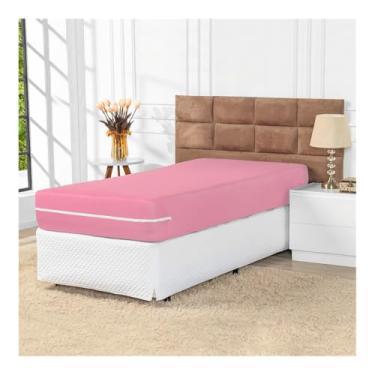 Imagem de Capa de Colchão com Ziper Solteiro (Rosa)