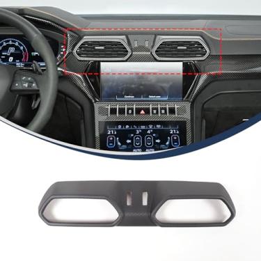 Imagem de Moldura de acabamento de saída de ar central de fibra de carbono fosca, serve para 2020 2021 2022 2023 compatível com L@mborghini Urus (peptídeo esquerdo)