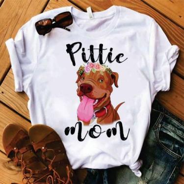 Imagem de Blusa T-shirt Camiseta Feminina Estampada-Pitbull- Várias Estampas 09 