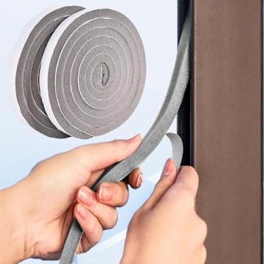 Imagem de Fita de vedação de esponja de janela autoadesiva 2 m/rolo para casa anticolisão vedação à prova de som moldura de porta fitas de espuma de lacuna de armário (3 cm de largura)