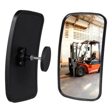Imagem de Espelho retrovisor magnético para empilhadeira, pacote com 2, espelho lateral universal para empilhadeira, adequado para a maioria dos tipos de empilhadeiras, ângulo amplo ajustável de 360 graus