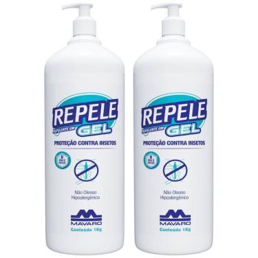 Imagem de Kit 2 Repelente de Insetos Em Gel Profissional 1 KG Proteção 8h EPI Mavaro