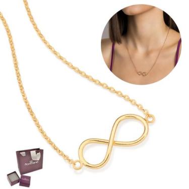 Imagem de Colar Infinito Rommanel Presente Feminino Banhado Ouro 18k 532388