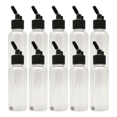 Imagem de MotiveTech Conjunto de 10 frascos de tinta para aerógrafo com tampas de vedação, leves e ideais para artistas. Frascos de polipropileno (PP), 60ml