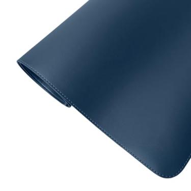 Imagem de Mouse Pad Desk Pad Grande Escritório Ergonômico Mesa em Couro Ecológico Office 90x40cm 70x30cm(70x30 - Azul Marinho)