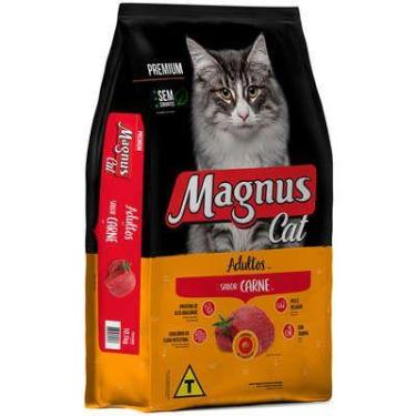 Imagem de Ração magnus cat para gatos adultos carne 1kg