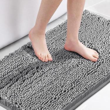 Imagem de Tapete de banho H.VERSAILTEX Microfibra Chenille 60x100cm Cinza