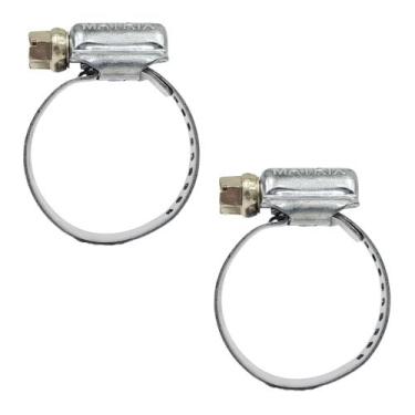 Imagem de Abraçadeira Aço Carbono Rosca Sem Fim 22X32 - 14MM - 2 UND Borrachas L