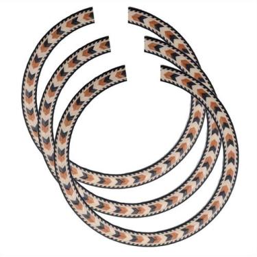 Imagem de Kit Com 03 Rosetas De Madeira Estampa Violão e Viola 110mm - Thida