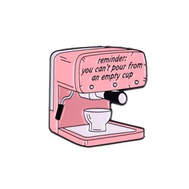 Imagem de Lembrete: You Can't Pour from an Empty Cup Pin Broche, Lembrete de autocuidado Esmalte, Apoio ao Bem-Estar, Terapeuta, Assistente Social, Conselheiro de Assistência Social, Emblema de Lapela de