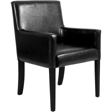 Imagem de Poltrona Base Madeira Preto Liverpool Couríssimo Preto