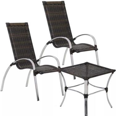 Imagem de Jogo 2 Cadeiras Mini Garden E Mesa Emily Para Area Piscina V Pedra Ferro