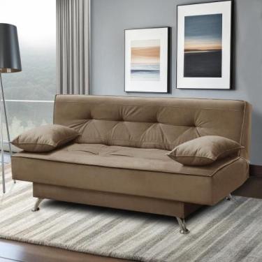 Imagem de sofá cama 1,80m Flor Suede Cappuccino Adonai Estofados