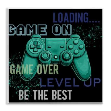 Imagem de Stupell Industries Game On Level Up Controller Wall Plaque Art, design por Kim Allen, 12 x 12