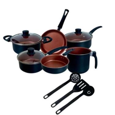 Imagem de Conjunto de Panelas Antiaderentes de 9 PeçAs Com Tampas de Vidro – A Escolha Ideal Para Cozinhar em Casa.