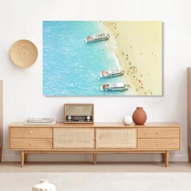 Imagem de Capa de TV Capa contra poeira universal para ambientes internos 81.3-203.2 cm Capas de proteção de tela LCD LED com impressão paisagística para monitor curvo/plano decorativo-Azul-7#||65 polegadas