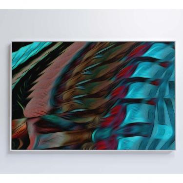 Imagem de Quadro Abstrato Curvas 60x40 Cm Adesivo Fotográfico