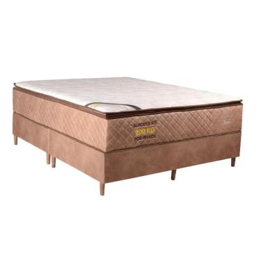 Imagem de Cama Box Queen + Colchão Molas Ensacadas Pillow Top Bom Pastor Valery 158cm
