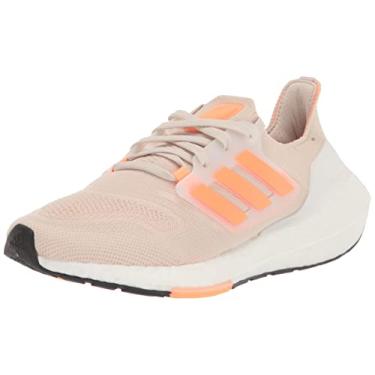 Imagem de adidas Tênis de corrida feminino Ultraboost 22, Alumínia/feixe laranja/preto, 39