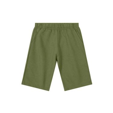 Imagem de Bermuda Básica Infantil Menino Em Moletinho Brandili-Verde