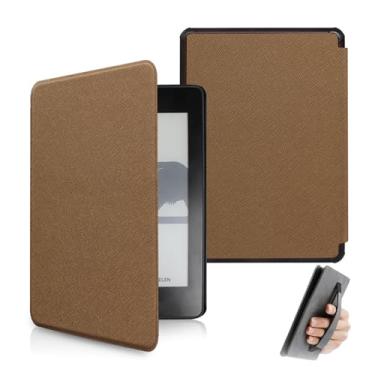 Imagem de Yzlvigrous Capa de Padrão Cruzado para Kindle Paperwhite 7/6/5ª Geração 2015/2013/2012, Tampa de 6 Polegadas com Sono Automático e Acordar, Design de Correia Manual, Modelo: DP75SDI/EY21