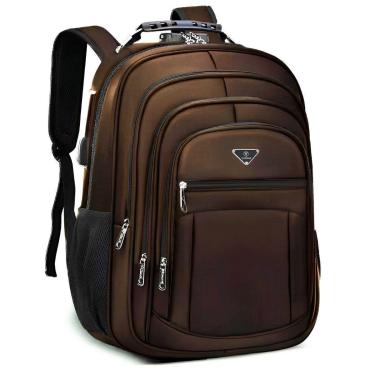 Imagem de Mochila Executiva Notebook Impermeável Reforçada Senha Antifurto Faculdade Trabalho com Porta USB-Unissex