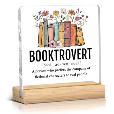 Imagem de Presentes engraçados para amantes de livros, decoração acrílica de mesa de escritório, presentes para amantes de livros, amigos, leitores, escritores, mulheres, bibliotecárias, aniversário, Halloween