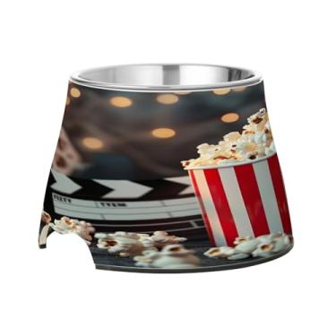 Imagem de Blueangle Tigelas elevadas para cães com aço inoxidável - Prato antiderrapante de 2,3 xícaras para animais de estimação de alta capacidade para saúde da coluna e design de claquete 3D (79)