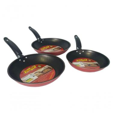 Imagem de Kit 3 Frigideiras Antiaderentes 18, 20, 22cm Cereja Docesar