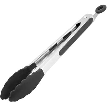 Imagem de Pinça/Pegador de Silicone para Cozinha – Utensílio Resistente Antiderrapante para Churrasco, Saladas e Grelhados