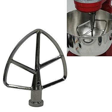 Imagem de Batedor plano de peças de reposição de aço inoxidável com bordas de silicone, compatível com batedeiras KitchenAid 6QT Bowl-Lift Stand Mixers: Professional 6 & 600 & Professional Mixers stand mixer