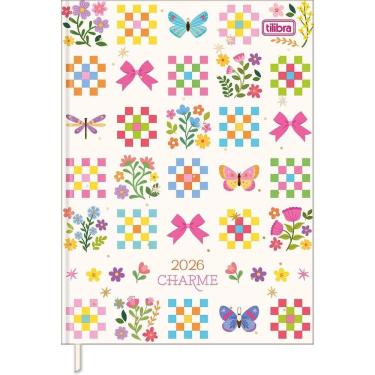 Imagem de Agenda Costurada Diária 12,3 x 16,6 cm Charme 2025 Tilibra 55887