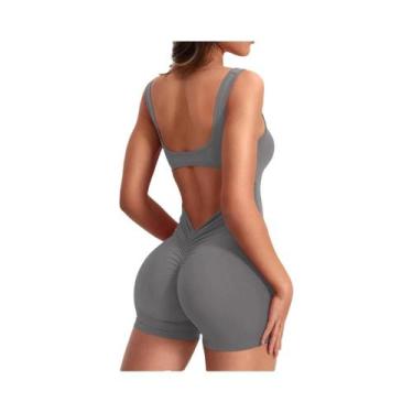 Imagem de Macacão De Yoga Sem Mangas Para Mulheres, Roupas De Fitness Para O Ver