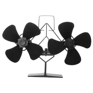 Imagem de Generic Ventiladores para fogão, ventilador para lareira, queimador de lenha, economia de energia, aquecimento doméstico, ventilador térmico, 4 Lâminas