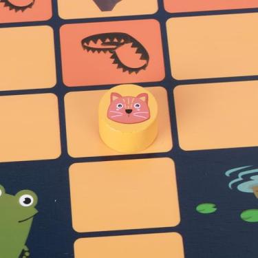 Imagem de RiToEasysports Conjunto de Xadrez 2 Em 1, Tabuleiro Dobrável Com Peças, Jogo de Tabuleiro Educacional de Madeira para Crianças e Adultos, Design de Viagem Portátil (#11)