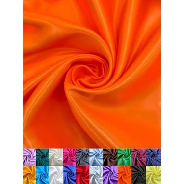 Imagem de EOVEA - Tecido de cetim brilhante da The Yard – Material de poliéster liso para costura, estofamento, forro, decoração, fantasias e artesanato DIY – 152 cm de largura, tecido leve e drapeado macio