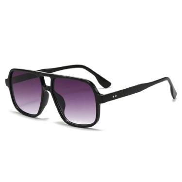 Imagem de Óculos de Sol Masculino Rivets Candy Color com Proteção UV400 e Estampa de Leopardo para Esportes ao Ar Livre, Corrida e Ciclismo, Preto e Cinza Degradê