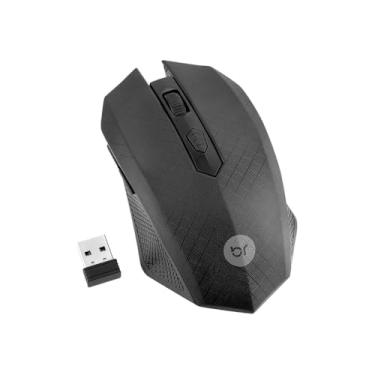 Imagem de Mouse Óptico Sem Fio MS210, 1600 DPI, Conexão 2.4GHz, Preto, 10.5x6.5x3cm, Plug and Play
