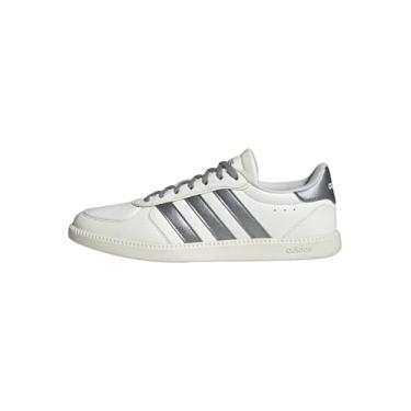 Imagem de adidas Tênis feminino Breaknet Sleek, Branco/ferro metálico/cinza, 41