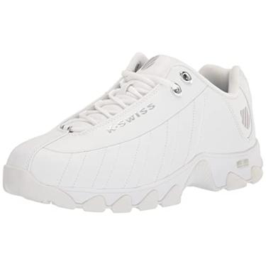 Imagem de K-Swiss St329 CMF Tênis masculino, Branco/prata/prata, 8