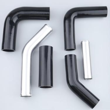 Imagem de AC PERFORMANCE Kit universal de mangueira de radiador de silicone/alumínio - preto resistente ao calor, kit inicial completo para projetos personalizados