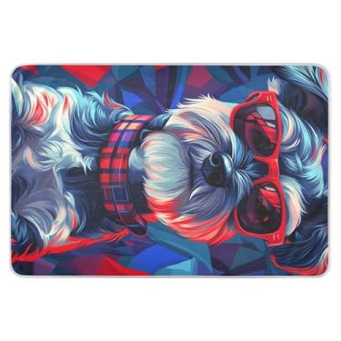 Imagem de Cool Dog Protetor de colchão molhado para cama vermelha azul grande com 3 camadas, protetor de colchão à prova de menstruação grande 86 cm x 132 cm para adultos, crianças e animais de estimação