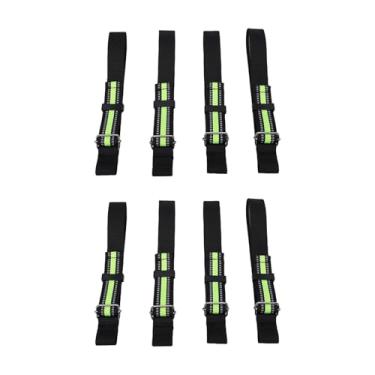 Imagem de RiToEasysports Acessórios de Esqui, 8 Tiras de Retenção de Freio de Esqui, Faixas de Freio de Ligação de Snowboard Ajustáveis ​​reflexivas para Longboard