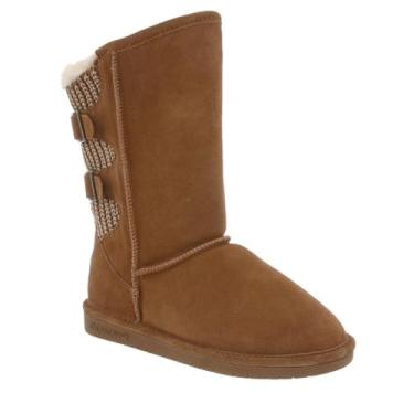 Imagem de BEARPAW Bota feminina Boshie | Bota feminina clássica de camurça | Bota feminina sem cadarço | Bota de inverno confortável, Nogueira Ii, 10