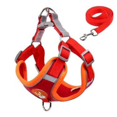 Imagem de Coleira Peitoral para Cachorros e Gatos, Design Ergonômico, Faixa Refl